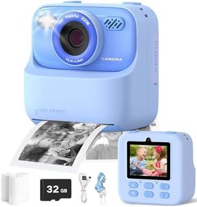 ZONEY Instant Print Camera for Kids, Christmas Birthday Gifts Girls Boys Age 3-12, HD Digital Video Cameras Toddler, Portable Toy for 3 4 5 6 7 8 9 10 Year Old Boy Girl Children (Blue)