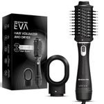 UltraCare PRO EVA Hair Volumizer and Dryer - 3 in 1 Hair styler- Dryer, Straightener & volumizer - 360* Air flow, Ionic technology, charcoal Bristles - Smooth, Frizz-Free, Voluminous Hair