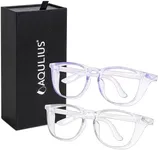 Aqulius 2 Pack Stylish Safety Glasses Goggles Anti Fog, Scratch Resistant, Safety Glasses for Women, Blue Light, Glasses for Nurses