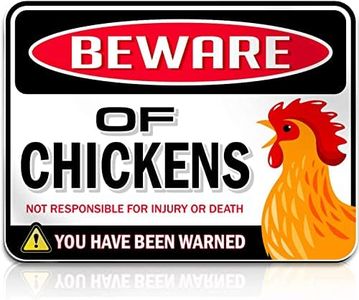Bigtime Signs Beware of Chickens PVC 9"x12'' Decor Funny Warning Sign - Chicken Yard Decorations and Accessories - Gifts for Chicken Lovers - Chicken Coop Signs