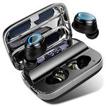 Donerton Wireless Ear Buds, 140H Playtime Wireless Headphones Chipset 5.3 with Charging Case, In Ear Headphones HiFi Stereo CVC8.0 Noise Canceling with Built-in Mic, LCD Display, USB-C