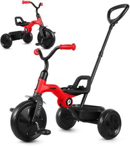 Q Play Ant Plus Children Kids Bike Tricycle Folding Toddler Compact Trike Ride On Toy (Red)