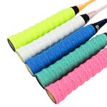 Senston PU Racquet Grip 5 Pack Tennis/Badminton/Squash Rackets Overgrip Anti Slip Perforated Super Absorbent Grips