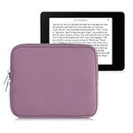 kwmobile Neoprene e-Reader Pouch Size 6,8-7" eReader - Universal eBook Sleeve Case with Zipper - Lavender