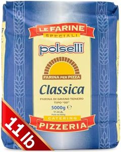 Classica, Tipo "00" Double Zero Flour Extra Fine, Neapolitan Italian Pizza, Bread, Pasta, and more, All Natural, Unbleached, Unbromated, No Additives, (5 kg) 11 lbs by Polselli
