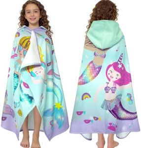 VOOVA & MOVAS Mermaid Towels for Kids 8Years Up,100% Cotton,Thick & Gentle