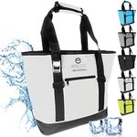 Enthusiast Gear Dry Soft Cooler Bag Tote – Waterproof/Leakproof with Side Pocket - Perfect for Boat, Pool, Beach, Picnics, Grocery