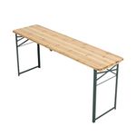 The Fellie Folding Wooden Table Patio Trestle Beer Table for Holiday Party, Outdoor, Garden, Camping, Picnic 167.5 x 46 x 75.5 cm