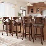 ALPHA HOME Swivel Bar Stools with B