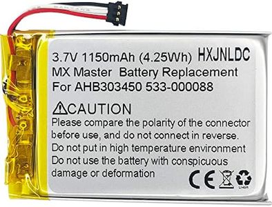 DC 3.7V 1150mAh Lithium Polymer Rechargeable Battery for Logitech Wireless Mouse MX Master (AHB303450 533-000088)