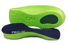 PRO 11 WELLBEING Slim fit Arch Support Orthotic Insoles for The Treatment of Plantar Fasciitis (7/8.5 UK, Green)