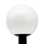 KastLite Lamp Post Globe Combo Lighting Fixture | 12" White Lens with Black Fitter Wing Clips | Fits 3" Diameter Posts (Not Included) | Comes With 5000K LED Bulb