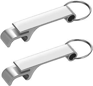 Rpanle Lot de 2 Porte-clés décapsuleur, Bouteille de bière Opener Claw Bar Petit Anneau Porte-clés de Boisson, Mini décapsuleurs en Forme de Porte-clés argenté, décapsuleur de bière