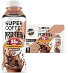 SUPER COFFEE Protein+, Keto Protein Coffee (1g Sugar, 25g Protein, 3g Net Carbs) [Mocha] 12 Fl Oz, 12 Pack | Iced Smart Coffee Drinks
