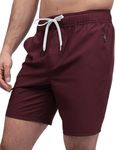 INTO THE AM Premium Essential Workout Shorts for Men - Performance Quick Dry Stretch Gym Shorts Tactical Athletic Shorts for Exercise, Training, Running, Basketball (Maroon, XX-Large)