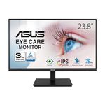 ASUS 23.8”1080P Monitor(VA24DQSB)-Full HD,IPS,75Hz,Speakers Adaptive-Sync Low Blue Light Flicker Free VESA Mountable Frameless, HDMI DisplayPort, VGA, USB hub Height Adjustable, BLACK,12.8"x21.3"x2.1"