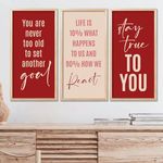 kotart - Quotes Wall Décor Paintings | Quotes Wall Décor Poster With Frames | Wall Hanging Paintings For Office Living Room Bedroom | Motivational Quotes Poster With Frame Set of 3 (10x19 inch, F)