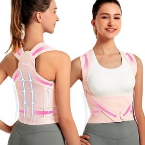 SHAPERKY Posture Corrector for Women for Support: Back Brace for Full Back Support - Adjustable Shoulder Straightener for Women and Men (Medium)