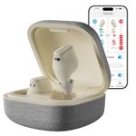 Cearvol Wave Lite Smart Hearing Amplifier for Adults with Bluetooth App Control AI Noise Reduction AUX-in OVR Rechargeable Noise Reduction, Starlight