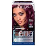 L’Oréal Paris Feria Multi-Faceted Shimmering Permanent Hair Dye, M20 Warm Violet, Permanent Hair Color for Long Lasting Hair Dye with Bonding Complex Conditioner, Pack of 1 (Packaging May Vary)