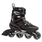 Rollerblade Zetrablade Men's Adult Fitness Inline Skate, Black and Silver, Performance Inline Skates, 8UK