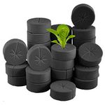 Lainrrew 36 Pcs 2" Garden Clone Collars, Cloning Collars Insert Fits 2" Net Pot Cups for Hydroponics Clone Machines (Black)