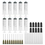 10 Pack 50ml Syringes with 14Gx1.0'' Blunt Tip Fill Needles and Storage Caps(Luer Lock) …