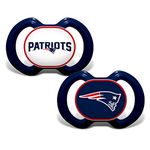 Baby Fanatic Sports Themed Pacifier Set – New England Patriots NFL– for Boys & Girls Ages 3 Months & Up, Team Color, One Size