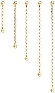 DS. DISTINCTIVE STYLE Stainless Steel Necklace Extenders Set of 5 Bracelets Chain for Jewelry Making 5 Sizes Extender Chain