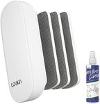 loukin Replaceable Dry Erase Eraser, Magnetic Whiteboard Eraser with 3 Replaceable Felt Pads, 4-in-1 Glass Whiteboard Erasers(White), Free 3.4oz Whiteboard Cleaner Included