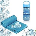 Surcotto Cooling Towel 1 ps (40"x12"), Cold Towel, Cooling Towel for neck, for Camping, Sport, Outside work, Cooling Towel for men & women, Instant Relief from Over Heating -Blue