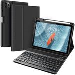 BLUTLOTUS Keyboard Case for iPad Air 11-inch M2 2024/10.9 Inch Air 5th 4th Generation/Ipad Pro 11 Inch - Detachable Keyboard Cover with Pencil Holder for iPad Air 11 2024/ Air5 2022/ Air4 (Black)