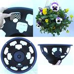 4 x Easy fill hanging baskets 14" Black