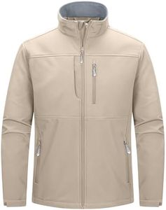 33,000ft Men's Lightweight Softshell Jacket Warm Fleece Lined Windbreaker Waterproof Soft Shell for Outdoor Hiking