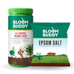 Bloombuddy All Purpose Plant Feed 1kg Fertilizer and Epsom Salt 1kg Combo - Nutrient-Rich Fertilizer for Enhanced Flowering and Fruiting