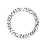 Philip Jones Men's 9mm Stainless Steel 8.5 Inch Curb Chain Bracelet