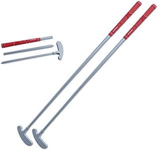 FUNGREEN Golf 2PCS/Pack Two-Way Putter Club for Right or Left Handed Golfers Foldable Alloy Rod Head Kids Adults Golf Putter - 34" Length (Red)