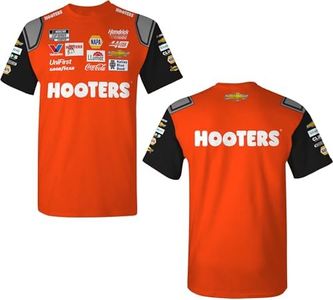 Kyle Busch #8 NASCAR 2024 Rebel Sublimated Pit Uniform Black Shirt, Chase Elliott - Hooters, Large
