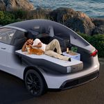 Havnby Tesla Model Y Solo Mattress, Wedge Design & 6.7-Inch Solid Foam for Flat Car Bed, Portable Camping Mattress w/Built-in Pump for Solo Campers, Hiking, Nap, Road Trip