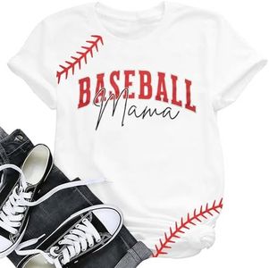 VILOVE Baseball Mama Shirt Women I Teach My Kids to Hit and Steal Shirt Baseball Mom Tshirt Baseball Heart T Shirt White-b