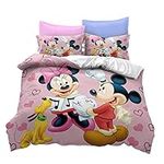 OYUXMAS Cartoon Mouse Duvet Cover King Size, 3 Pieces Luxury Soft Bedding Set with Zipper Closure. 1 Comforter Cover and 2 Pillow Shams King Size(No Comforter)