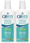 CloSYS Sensitive Antimicrobial Mouthwash, Gentle Mint, 32oz, 2 Count, Gentle Mint, Alcohol Free, Dye Free, pH Balanced, Helps Soothe Mouth Sensitivity, Kills Germs That Cause Bad Breath