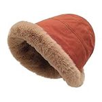 ZLYC Women Winter Furry Bucket Hat 