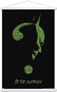 Trends International DC Comics The Batman - Riddler Wall Poster, 22.375" x 34", Premium Print and White Hanger Bundle