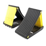 Leisurewize - Pack of 2 Heavy Duty Foldable Wheel Chocks | 4 Metal Spikes Per Chock | Caravan Motorhome Trailer Cars and Vans Wheel Stoppers | Folds Flat | | Vehicle Support LW570