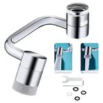 1080° Rotating Faucet Extender Aerator,Solid Brass Universal Splash Filter Faucet,1080 Big Angle Swivel Faucet Aerator Sink Attachment,Dual-Function 2-Flow Sprayer