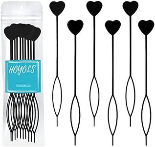 Hoyols 12pcs Quick Beader for Loading Beads on Hair Braids Beader Tool for Kids Girls Stringer Hair Topsy Tail Ponytail Maker Set 12 pcs Black