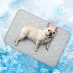 LOOBANI Dog Cooling Mat Summer - Dog Cooling Blanket Cooling Mat for Dogs Reversible(Cool & Warm), Waterproof Self-Cooling Mat (Q-Max>0.4) for Dogs Cats, Use in Crate, Floor, Sofa, 23x36 in Grey