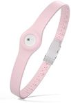 Divoti Glucose Monitor Sensor Cover Armband Compatible for Freestyle CGM Libre 3| Silicone Adjustable Trim to Fit, & Quickly Put-on- Waterproof, Hypoallergenic Baby Pink