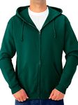 Jerzees Men's NuBlend Fleece Hoodies & Sweatshirts, Full Zip - Forest Green, Small